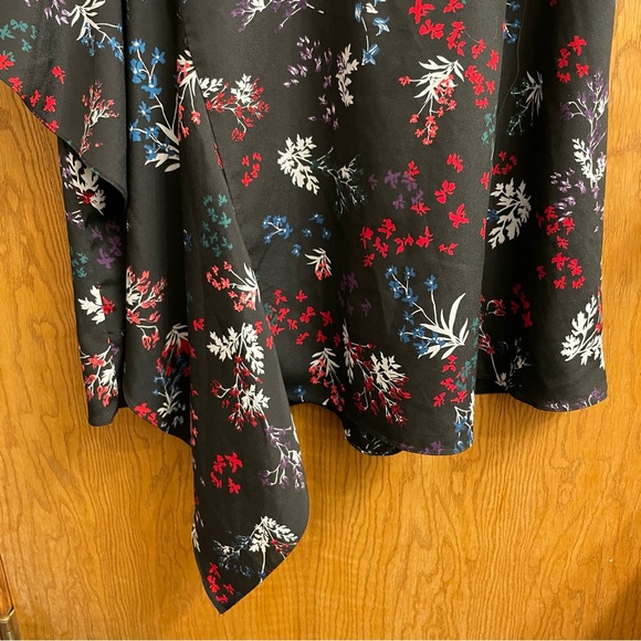 JOE FRESH Women’s Long Sleeve High Neck Multi Coloured Waist Belt Tie Dress (M) - Picture 4 of 12